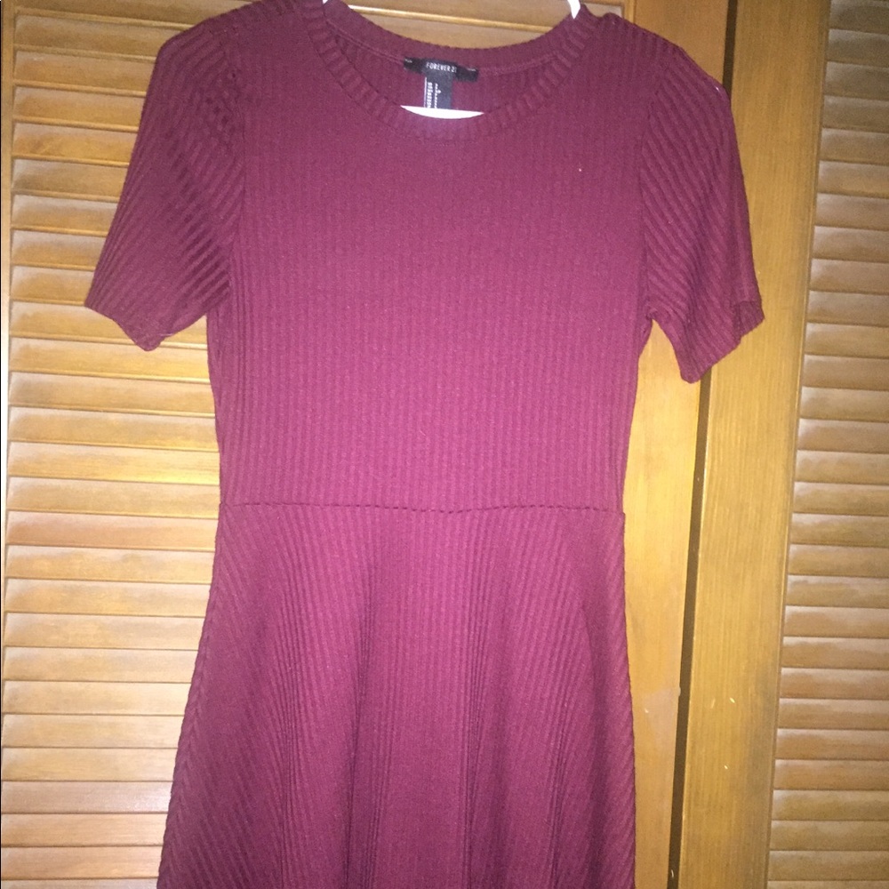 Burgundy forever 21 dress
